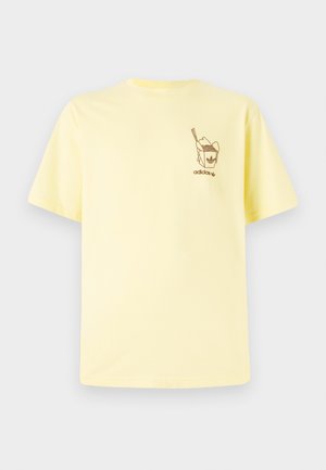 adidas Originals RAMEN BOX TEE UNISEX - Marškinėliai su spaudiniu - almost yellow
