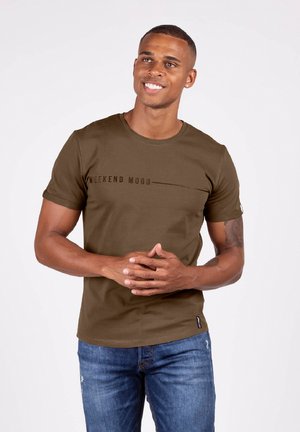 WEEKEND MOOD - Print T-shirt - hazelnutbrown