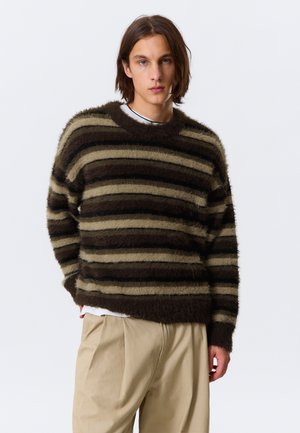 STRIPED RELAXED - Strickpullover - brown multi stripe