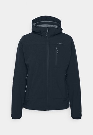 CMP MAN JACKET ZIP HOOD - Softshell-takki - blue/cemento
