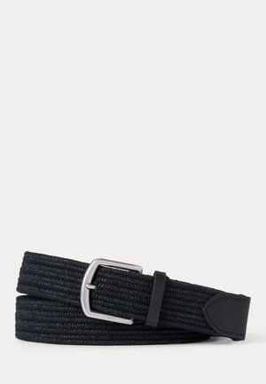 Polo Ralph Lauren LEATHER-TRIM BRAIDED BELT - Punutud vöö - black