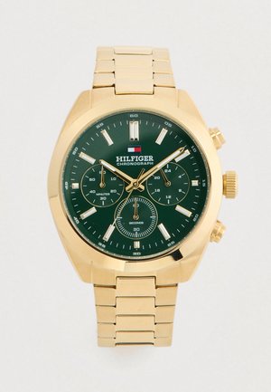 Kronográf óra - gold-coloured/green