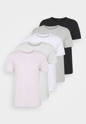 5 PACK - T-shirt basic - dark grey/light grey/black