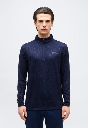 PRINTED NEWPORT HALF ZIP - Μπλούζα με μακριά μανίκια - navy