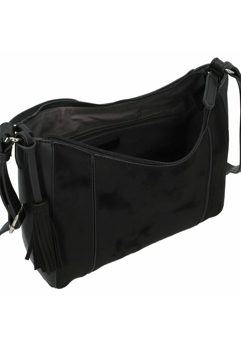 Borsa A Tracolla Donna TOM TAILOR Pira – Nero, Similpelle Scamosciata, Con Tasca Per Smartphone - 4