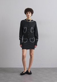 MOSCHINO Balerinke s trakom oko gležnja - nero