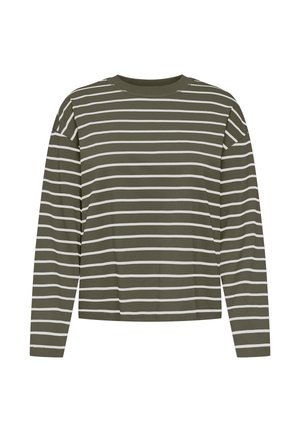 ONLY, ONLHAPPY L/S O-NECK STRIPE TEE JRS - Camiseta de manga larga - kalamata