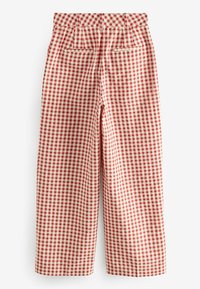 GINGHAM CHECK RELAXED WIDE  - Trousers - red