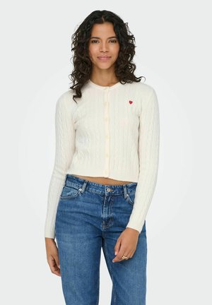 ONLKATIA CABLE BUTTON - Gilet - baby's breath