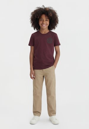 Alpha Industries LOGO KIDS TEENS UNISEX - Nyomott mintás póló - dark cherry