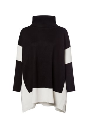 Strickpullover - schwarz weiß