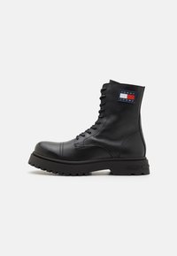 LACE UP MID BOOT SMOOTH - Botines con cordones - black