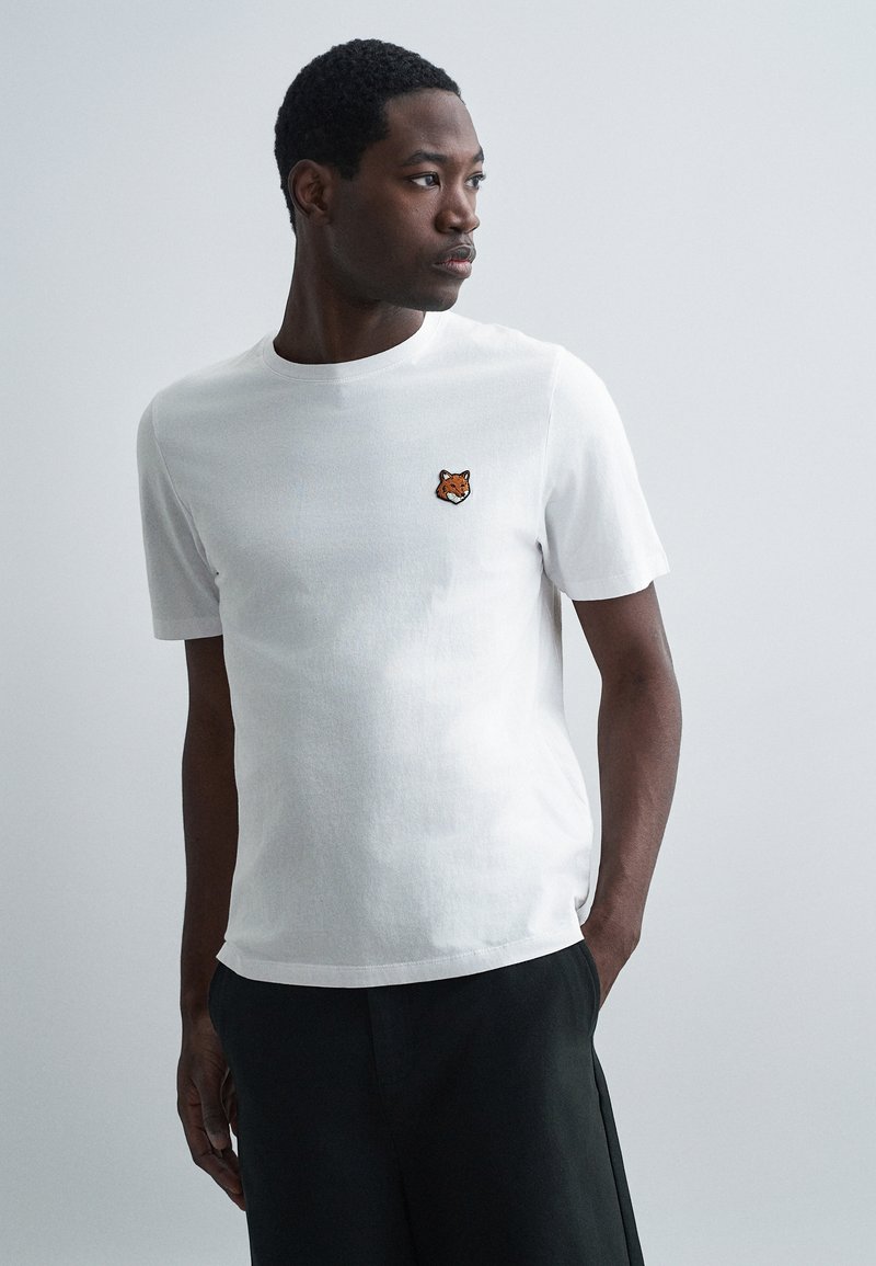 Maison Kitsuné FOX HEAD REGULAR TEE - T-paita - white