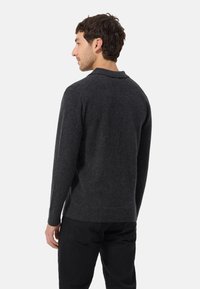 CASH-MERE LANGARM - Poloshirt - dunkel anthrazit