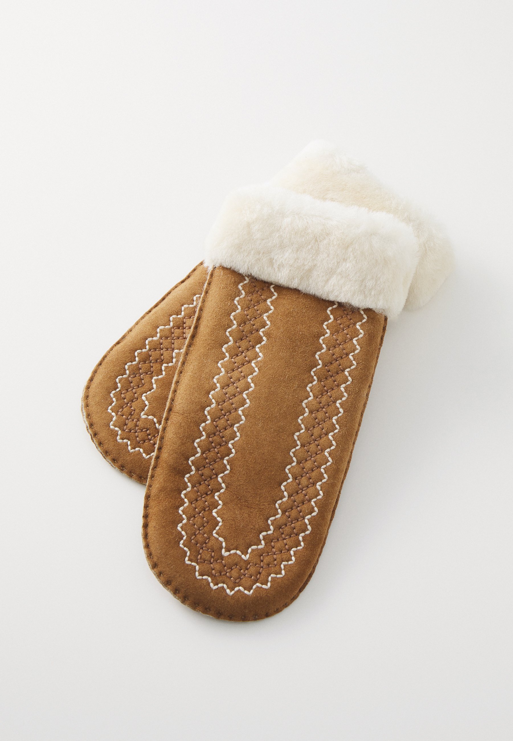 UGG ATHERSON EMBROIDERED MITTEN - Votter - chestnut/brun
