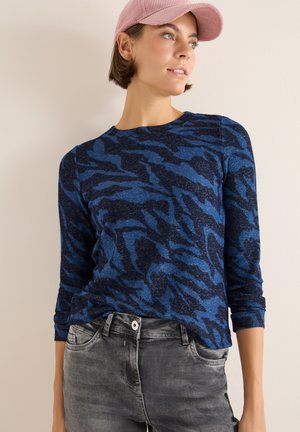 GEMUSTERTES MELANGE  - Strickpullover - blau