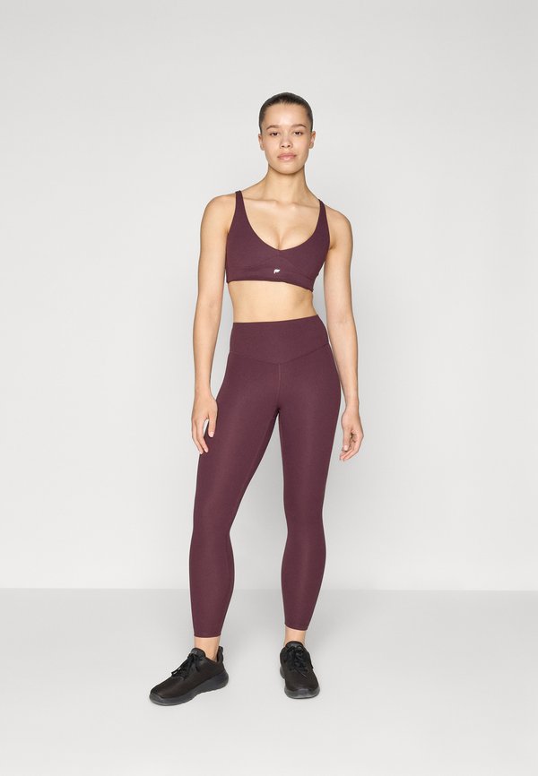 PURELUXE LONGLINE LOW IMPACT BRA - Light support sports bra - oxblood4