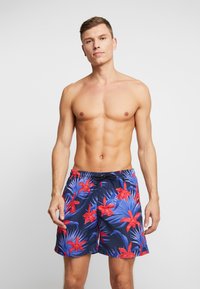 Urban Classics - PATTERN - Short de bain - blue/red Image miniature 1