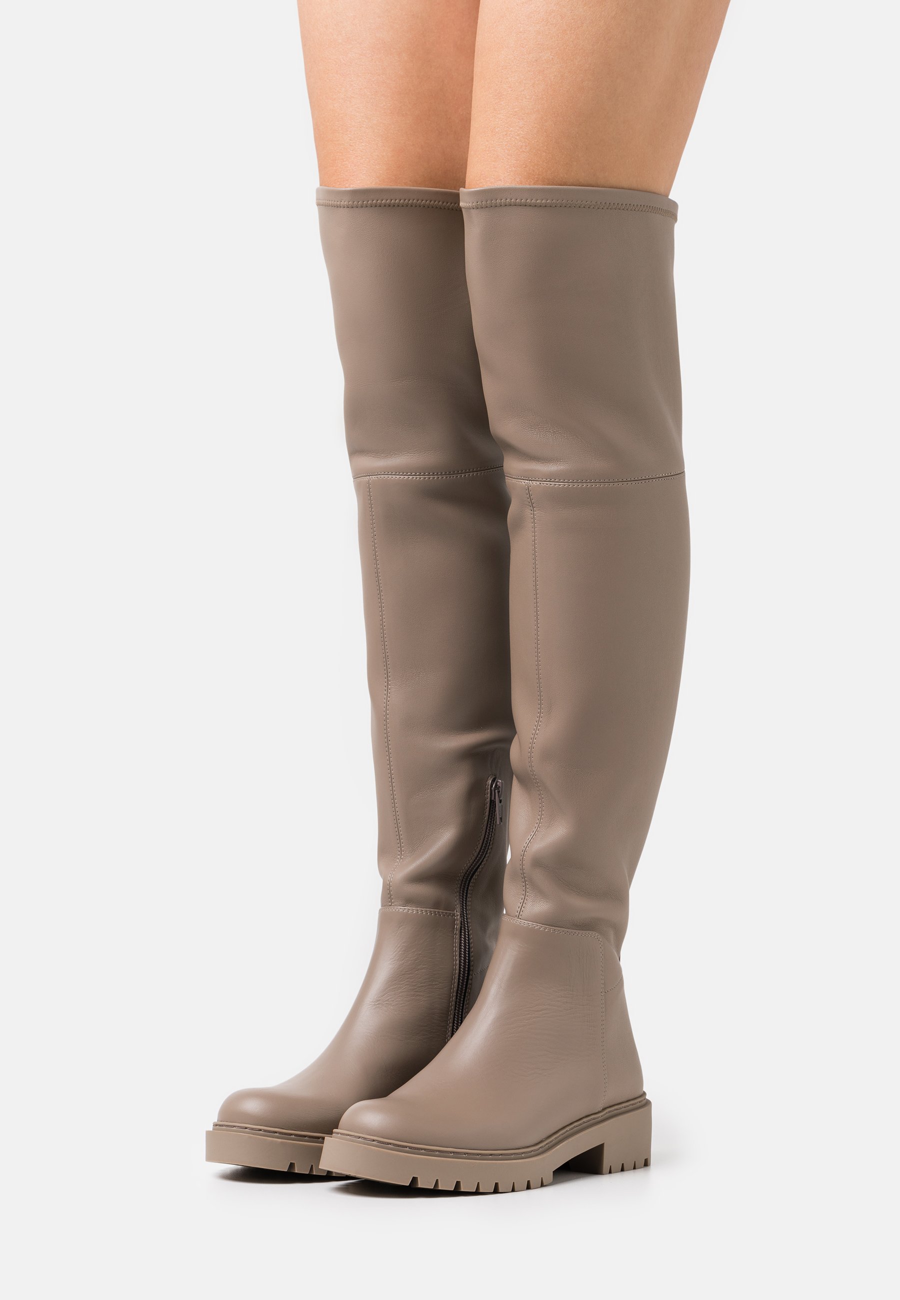 Unisa GINKO - Overknee laarzen - taupe - Zalando.be