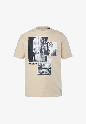 Men Plus, CHEST SHORT SLEEVE ROUND NECK - T-shirt imprimé - dark cement