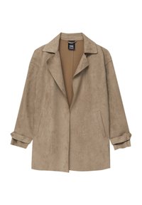PULL&BEAR Krátký kabát - brown