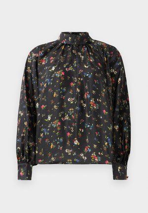 FLAT TEXTURED LONG SLEEVE - Bluza - black