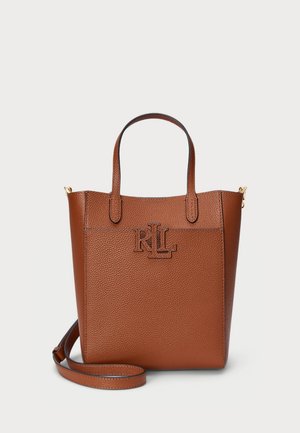 PEBBLED LEATHER SMALL CAMERYN TOTE BAG - Rokassoma - lauren tan