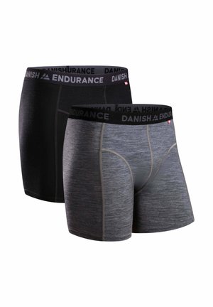 2-PACK - Boxerbriefs - black melange grey melange