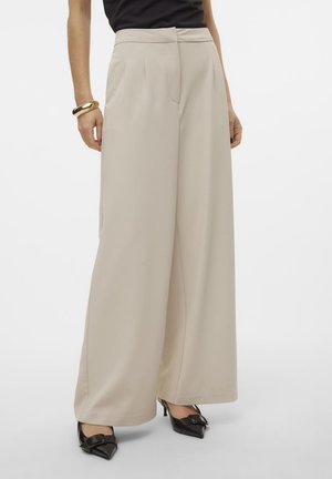 VMCHARITY SUPER WIDE WAIST PANT - Bukse - silver lining