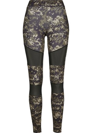 Urban Classics, TECH - Legíny – nohavice - wood digital camo