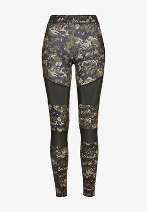 Urban Classics, TECH - Legíny – nohavice - wood digital camo