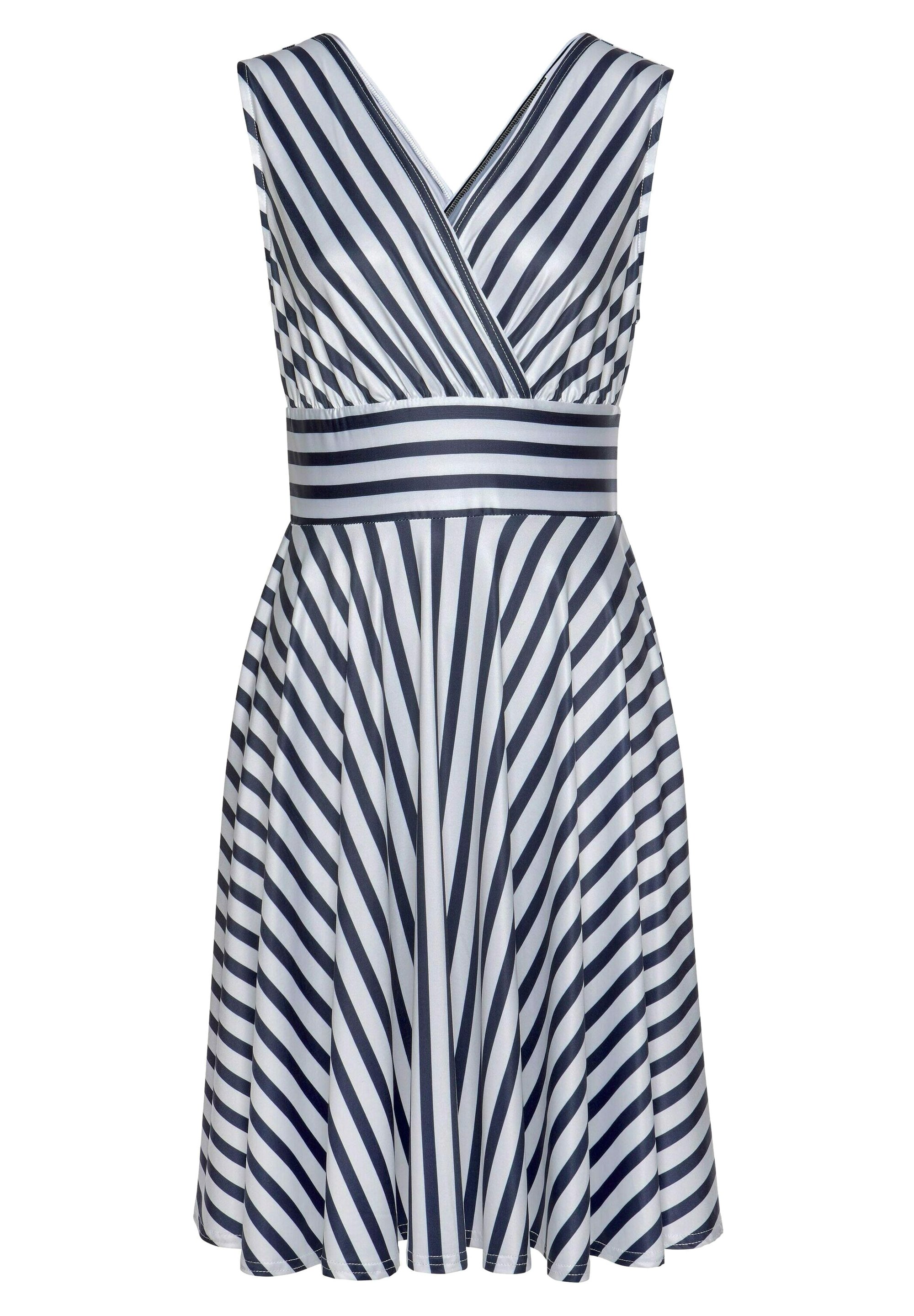 Lascana Freizeitkleid Marine Weiss Gestreift Blau Zalando De 