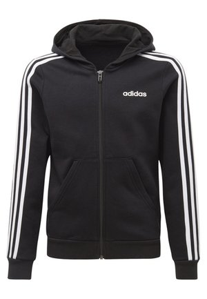 adidas Performance 3-STRIPES HOODIE - Felpa con zip - black