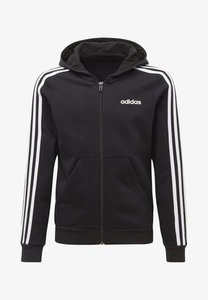 adidas Performance 3-STRIPES HOODIE - Felpa con zip - black