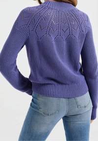 WE Fashion Stickad tröja - purple