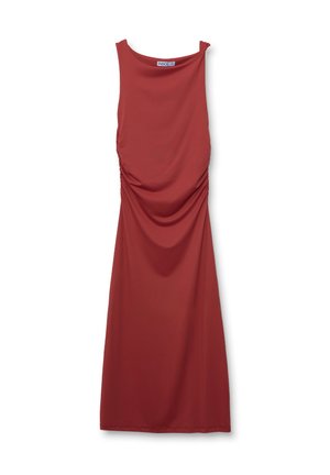 INSIDE, MIDI FRUNCIDO - Vestido ligero - rojo