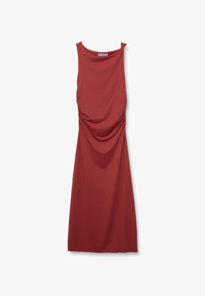 INSIDE, MIDI FRUNCIDO - Vestido ligero - rojo