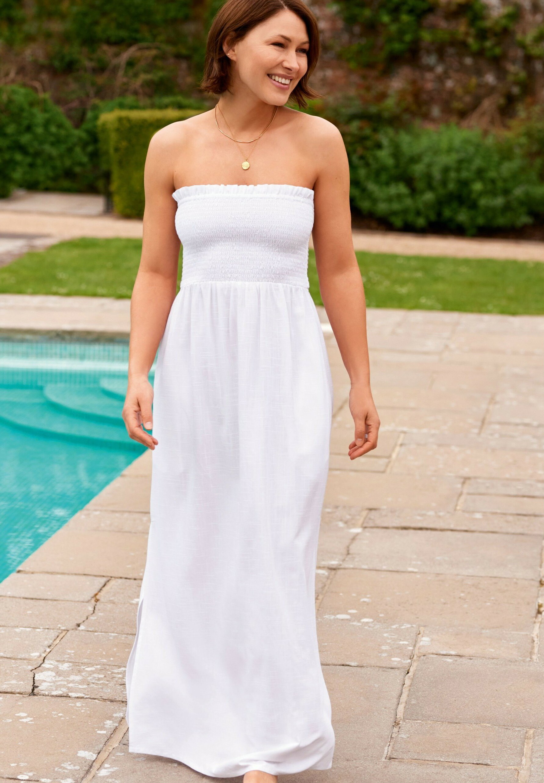 Next EMMA WILLIS BANDEAU - Maxikleid - white/weiß - Zalando.de