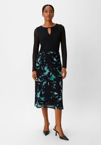 comma MIDIROCK IM - A-line skirt - schwarz