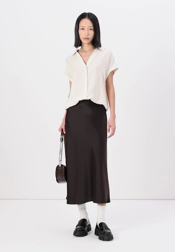 STRIPED SHORTSLEEVE - Button-down blouse - summer beige3