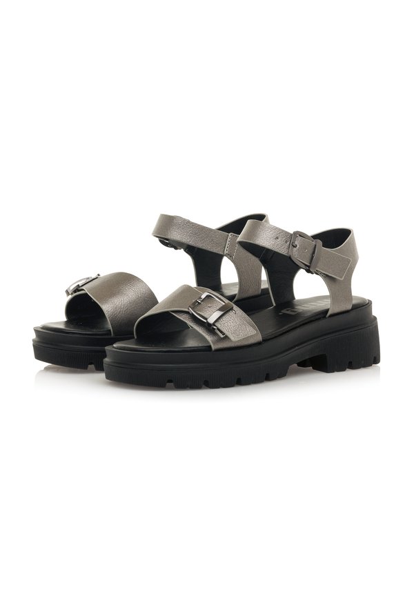 ZURI - Platform sandals - zanfa pewter3