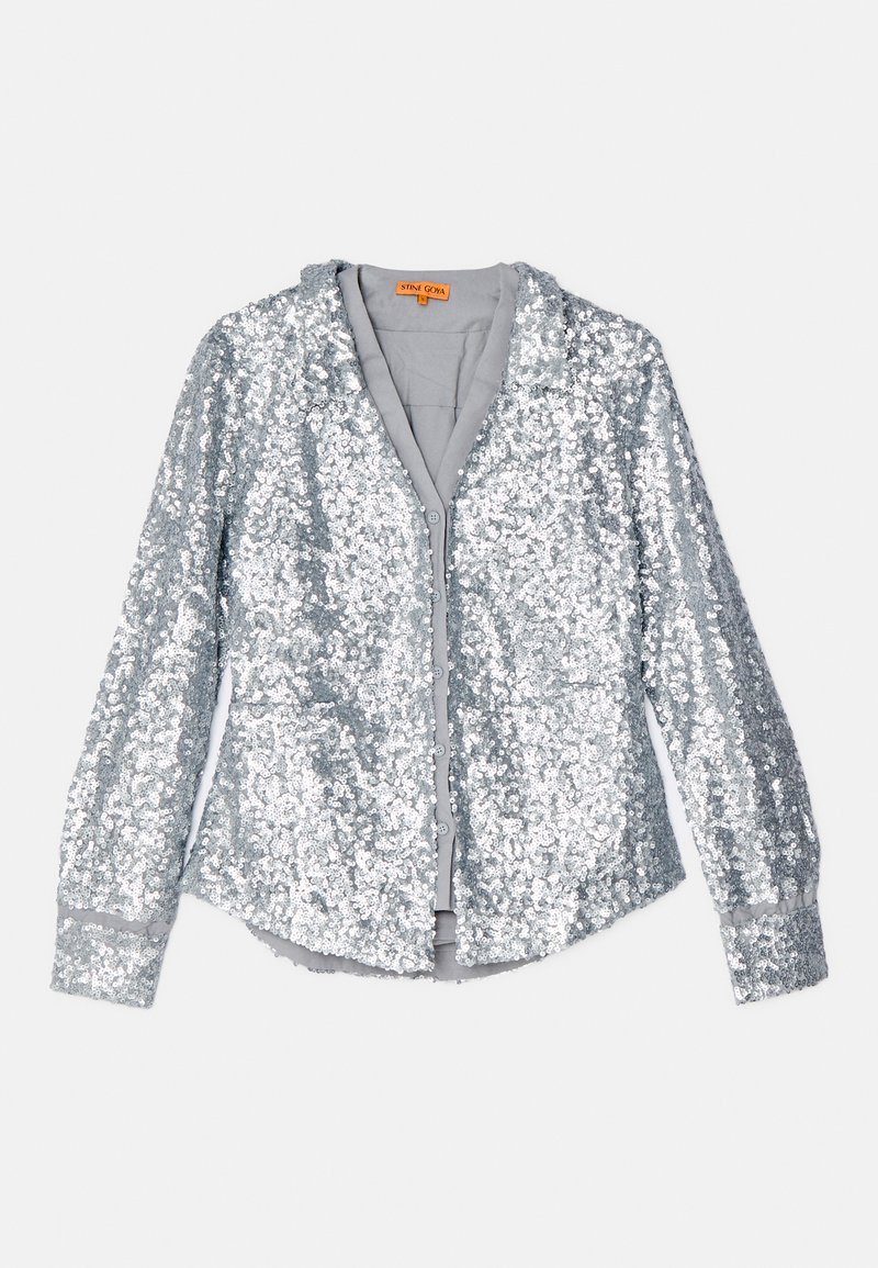 Stine Goya Overhemdblouse zilverkleurig