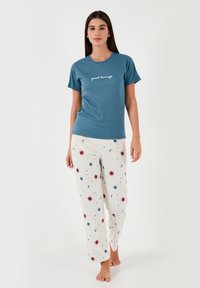 LELA REGULAR FIT - Komplet pidžame - petrol blue