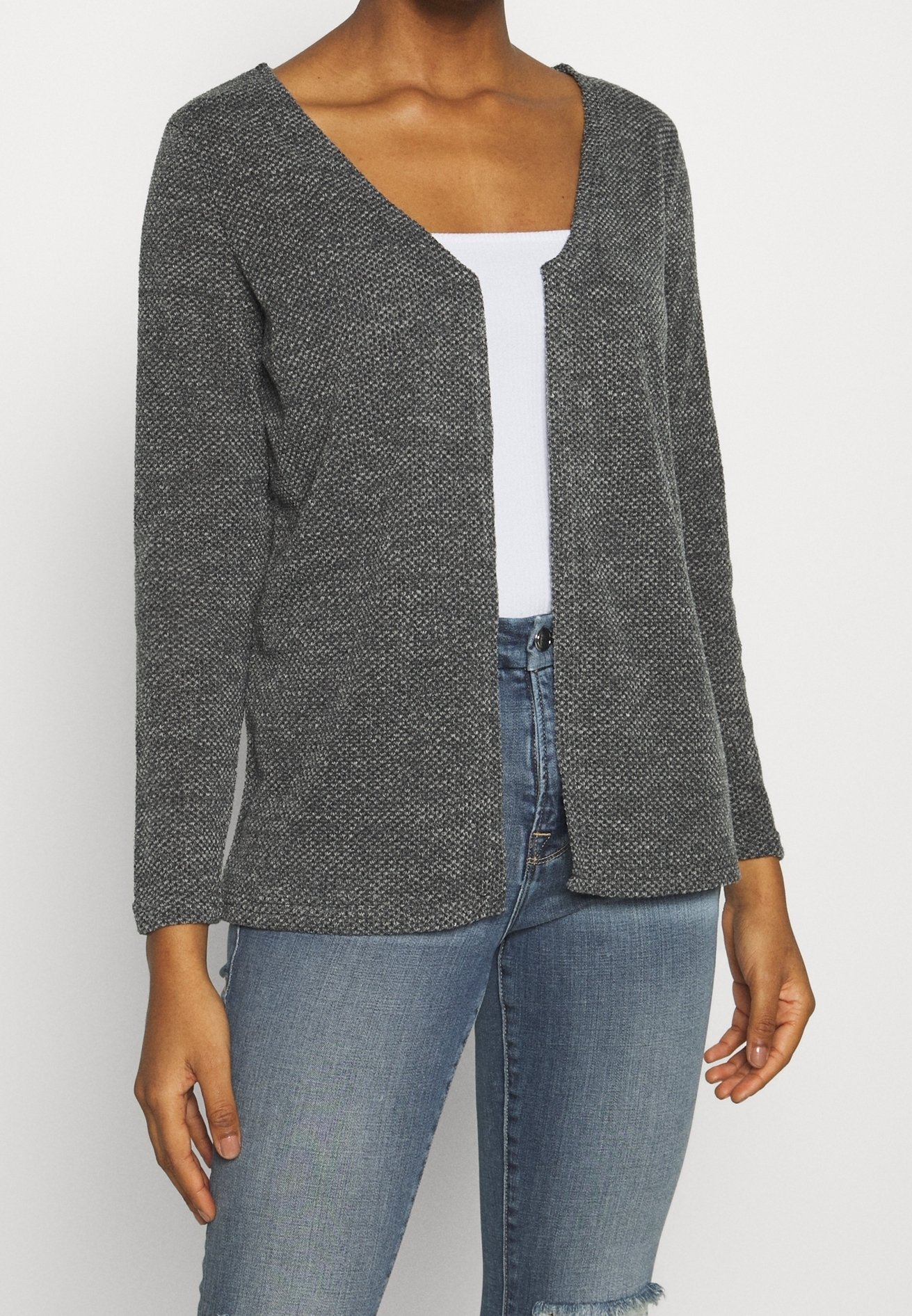 Zalando Onlqueen Long Cardigan Dunkelgrauer Cardigan Damen Only