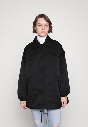 OVERSIZED PADDED COACH JACKET - Manteau court - black