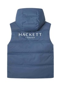 Hackett London Strukirani kaput - dark denim blue
