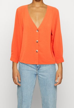 Blouse - metallic red