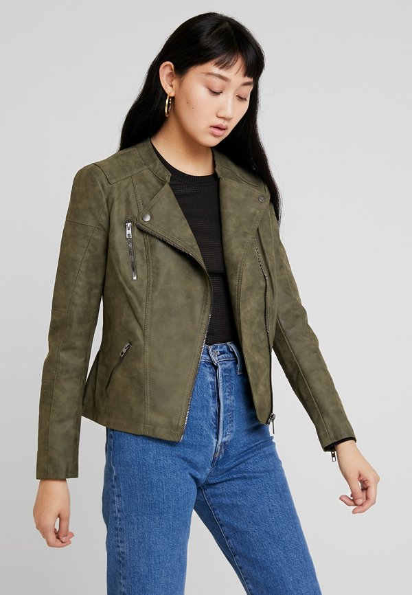 ONLAVA BIKER OTW NOOS - Faux leather jacket - kalamata