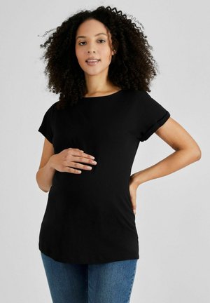 BOYFRIEND MATERNITY - REGULAR FIT - Jednoduché tričko - black