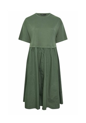 Yours Clothing, PLUS SIZE MIDI DRESSES - Jerseyjurk - khaki